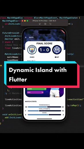 Dynamic Island with Flutter and live_activities package. . . . . . . . . . . #flutter #android #programming #coding #flutterdeveloper #developer #flutterdev #programmer #flutterdev