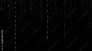 Big data artificial intelligence binary code falling scrolling Digital Data Stream Matrix Effect. Zero ones streams. High tech digital matrix binary code. corporative events. matrix rain HEX code