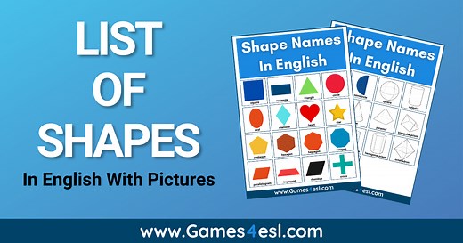 List Of Shapes: Names Of Shapes In English With Pictures | Games4esl