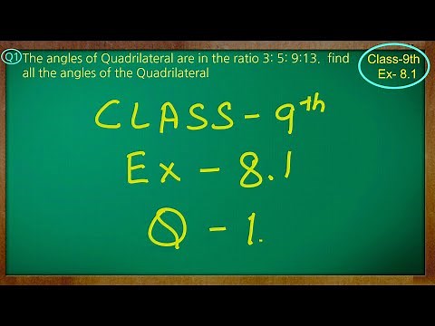 Class - 9th Maths ( Quadrilaterals ) Ex 8.1, Q no. 1 solved ncert cbse