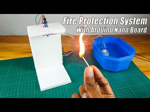 How to make a Fire protection system with Arduino | Arduino Nano projects ‪@sritu_hobby‬
