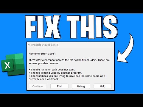 How To Fix Excel Runtime Error 1004 | Quick Guide (2025)