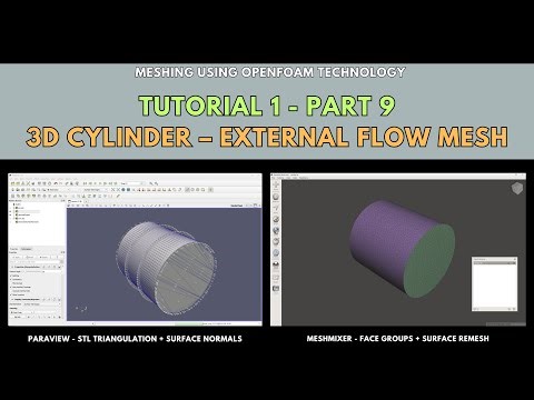 Meshing with snappyHexMesh | Tutorial 1-Part 9 | 3D Cylinder – External flow mesh