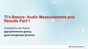 Audio measurements and results | TI.com