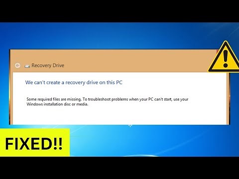 How To Fix "We Can't Create a Recovery Drive" Error in Windows