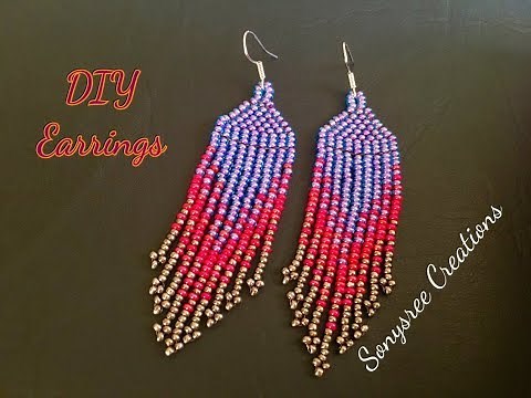 Native American Style Earrings Very clear Tutorial for Beginners