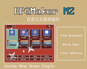 RPGMaker MZ - Custom Main Menu Scene Plugin by arrosev