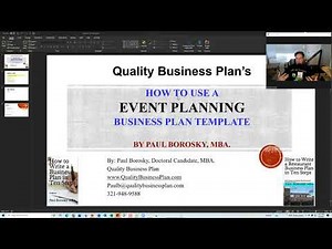 How to use an EVENT PLANNING Business Plan Template by Paul Borosky, MBA.