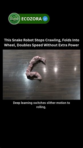 AI Snake Robot Turns Into Rolling Wheel 🤖 #robotics #ai #innovation #technology