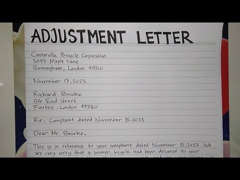 How To Write An Adjustment Letter Step by Step Guide | Writing Practices