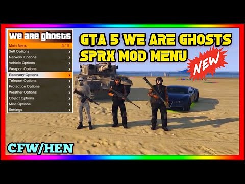 GTA 5 *NEW* We Are Ghosts V1 Sprx Mod Menu (CFW/HEN) + Free Download!