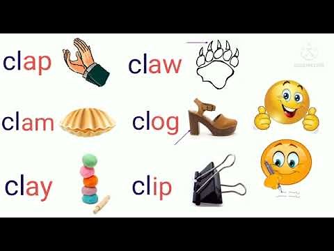 Consonant Blends / "cl" Words / Initial Blends "cl" four letter words / Learn Phonics for Kids