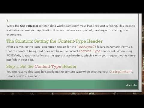Why HttpClient PostAsync() Doesn't Work in Xamarin.Forms But POSTMAN Does!