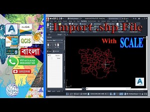 AutoCAD Map | Import Shape File In AutoCAD Map With Scale | Importing GIS .SHP Files with attribute