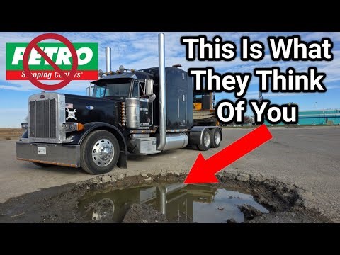 Petro Truck Stop With Massive Destructive Holes! Hauling Oshkosh Snow Blower