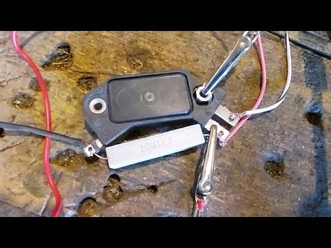 How to wire up an HEI module to a points distributor with a 1k ohm resistor. 3 and 4 pin to the coil