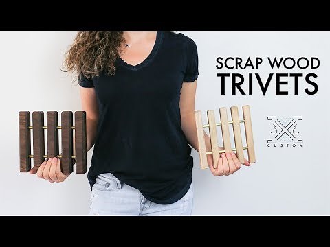 Scrap Wood Trivets // Easy DIY Project // Beginner Woodworking // Wood and Metal