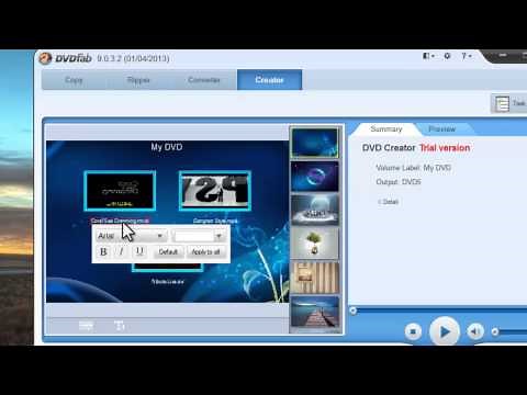 How to create your own DVD with menu using DVDFab 9