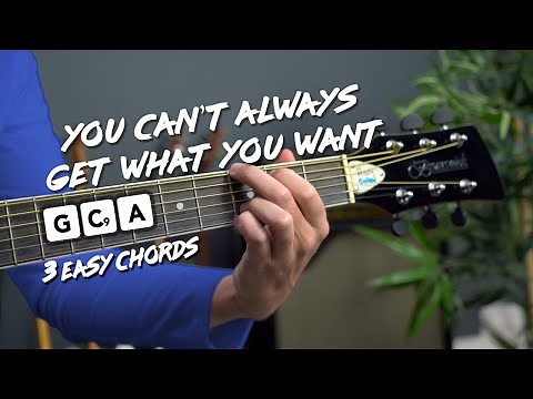 Play 'You Can't Always Get What You Want' by Rolling Stones - 3 EASY CHORDS G, Cadd9 & A!