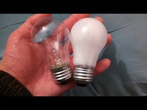Clear vs frosted incandescent bulbs