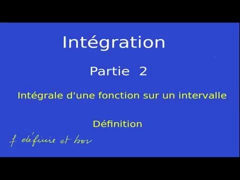 Intégrale d'une fonction sur un intervalle cours Analyse http://www.mathsprofessor.com