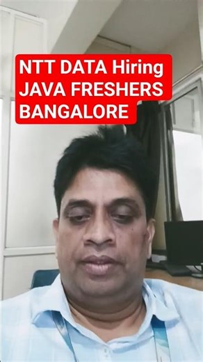 NTT DATA Java Fresher Jobs 2025 | Bangalore | Apply Now | No Experience