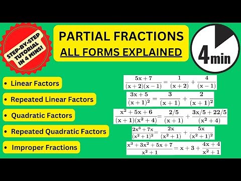 Master Partial Fractions in 4mins | All Forms Explained Step-By-Step