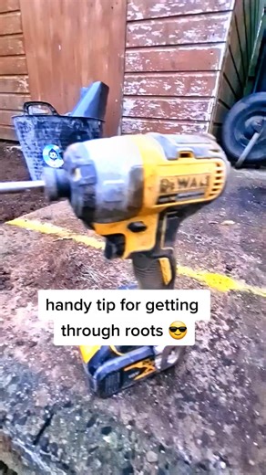 handy tip to get through awkward roots when digging a post hole 💪#fyp #dewalt #roots #post #posthole #howto #tips | Robert H. Blair
