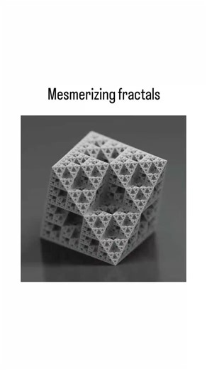 TrendSnap | This post showcases a 12-second animation of rotating 3D Menger sponges, fractal cubes that iteratively remove smaller cubes to create... | Instagram