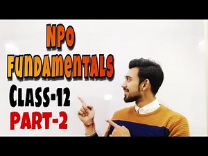 NPO - Not for profit organizations. | Accounts | class - 12