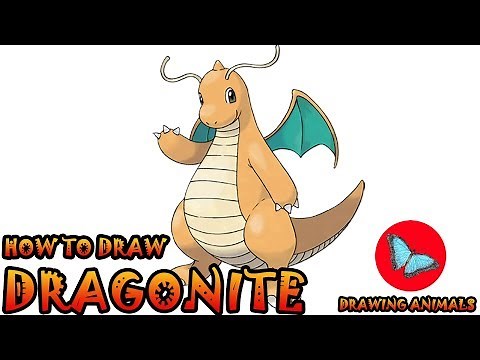How To Draw Dragonite Pokemon | Drawing Animals