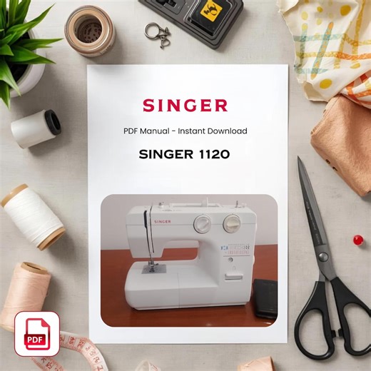 Singer 1120 Sewing Machine Manual PDF | Fix Stitch Problems, Thread Break & Tension Issues - Etsy