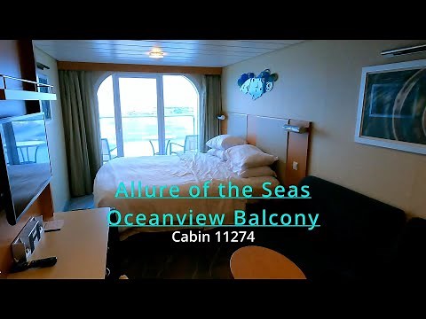 Allure of the Seas Oceanview Balcony 4D Cabin Tour