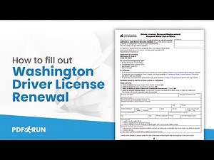 How to Fill Out Washington Driver License Renewal Online | PDFRun