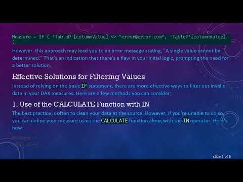 Filtering DAX Column Values in Power BI: Best Practices Explained