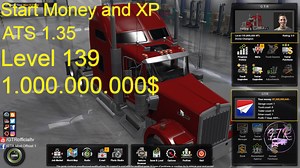 Start Money and XP for ATS 1.35 - Allmods.net