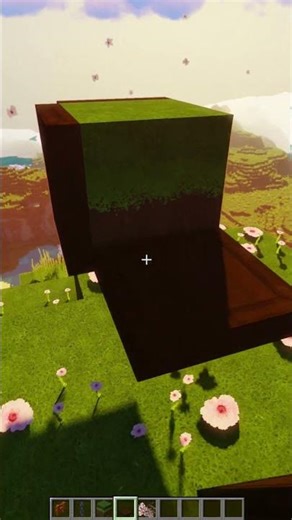 Minecraft Hanging Cherry Leaves Pot Build 🌸 Easy 15s Decor Idea! #shorts