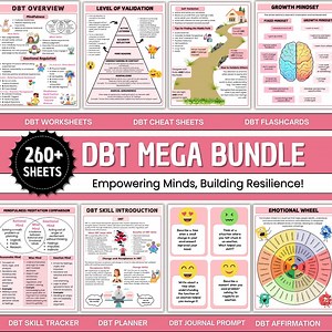 DBT Mega Bundle | DBT Worksheets | DBT Skills | Therapy Worksheet | Dialectical Behavior | Mental Health Print | Pdf - Etsy