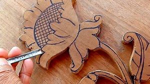 1M views · 5.4K reactions | wood carving for beginners. Wood carving ideas. flower and leaf making tutorial #woodcarvingflower #woodworking #UPwoodart #carvingwood #beautifulflowermaking | UP wood art | Facebook