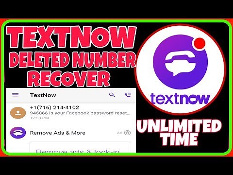 HOW TO RECOVER DELETED TEXTNOW NUMBER 2020-22 | RECOVER OLD TEXTNOW NUMBER | BY SHAHID TRICKER