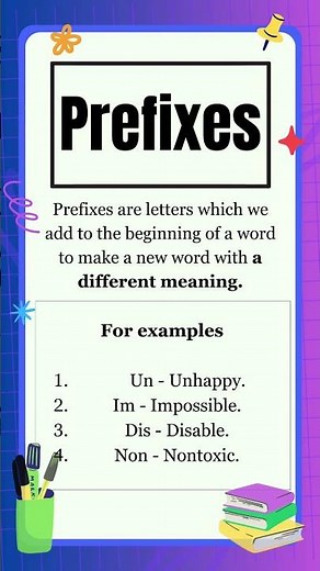 Prefixes | What are Prefixes | English Grammar | The Study Corner | #prefix #shorts