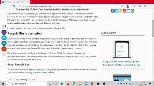Recycle Bin is corrupted in Windows 11/10