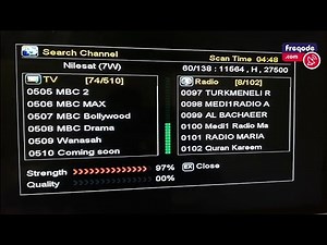 Nilesat Satellite 7W - How To Add and Scan All Frequencies - Latest Updates All Channels