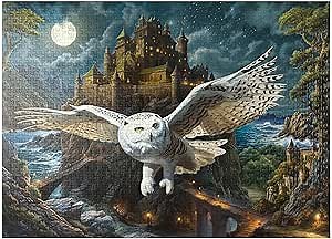 MyPuzzle Magic Owl and Castle - Premium 1000 Piece Jigsaw Puzzle for Adults