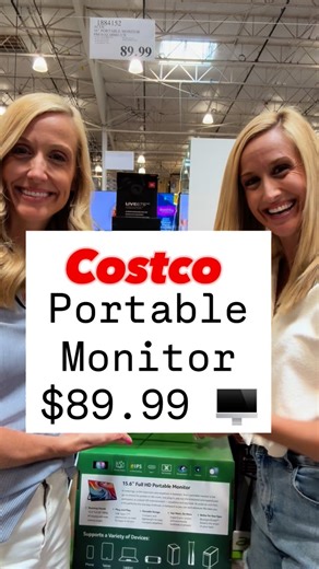 377K views · 3.2K reactions | We couldn’t believe this portable monitor at Costco for $89.99 It’s the size of a picture frame! It hooks right up to your laptop and has a 16 inch frame. #costco #costcofinds #monitor #computer #laptop #school | Costco Twins | Facebook