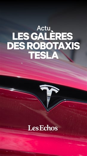 8.9K views · 26 reactions |  Contre-sens, freinage d'urgence, virages dangereux… les premières galères des robotaxis Tesla À Austin (Texas) où les robotaxis Tesla sont en circulation depuis dimanche 22 juin, la sécurité routière américaine a déjà ouvert une enquête. En cause : le comportement dangereux et contraire au code de la route de certains véhicules autonomes de la marque d'Elon Musk. | Les Echos | Facebook