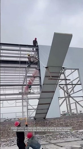 Installing Insulated Wall Panels — Precision Work on a Steel Frame Building