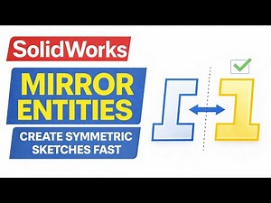SolidWorks Mirror Tool Explained | Create Perfect Symmetry in Sketch (Beginner to Pro)
