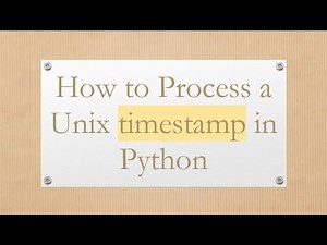 How to Process a Unix timestamp in Python