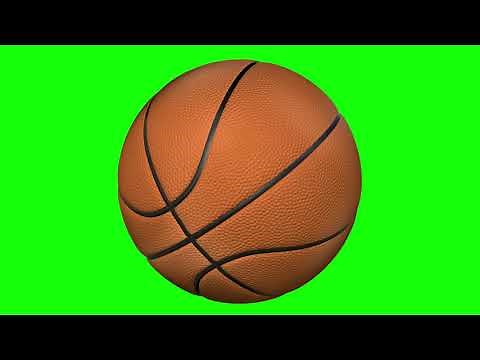 [4K] Green Screen Spinning Basketball